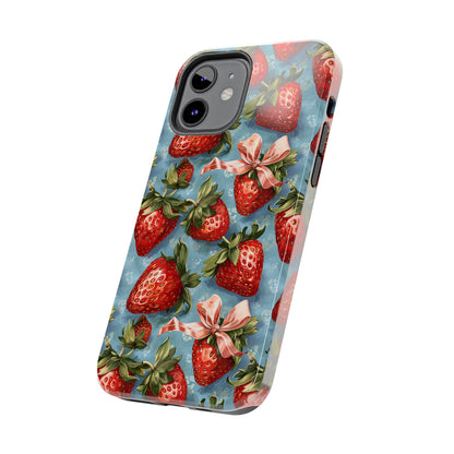 Bows and Berries 2 Phone Case for iPhone - Lightweight, Impact Resistant, Wireless Charging Compatible