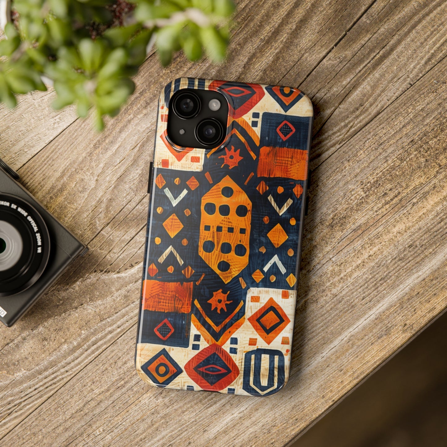 Cultural Tapestry Phone Case for iPhone - Lightweight, Impact Resistant, Wireless Charging Compatible