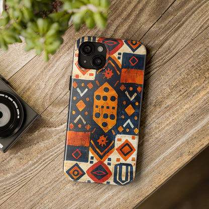 Cultural Tapestry Phone Case for iPhone - Lightweight, Impact Resistant, Wireless Charging Compatible