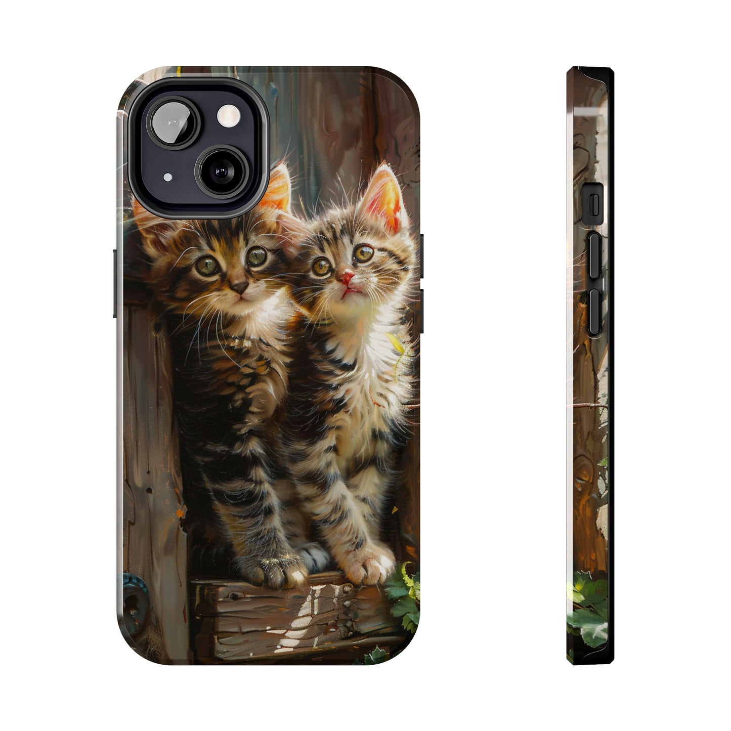 Window of Kittens Phone Case for iPhone - Lightweight, Impact Resistant, Wireless Charging Compatible