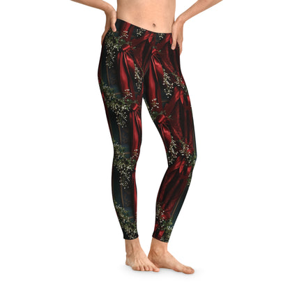 Christmas Mistletoe Leggings!!! Great versatility, use for your Christmas outfit or as workout leggings!