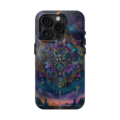 Mandala Pattern Phone Case 3 for iPhone - Lightweight, Impact Resistant, Wireless Charging Compatible