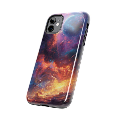 Cosmic Space Phone Case for iPhone - Lightweight, Impact Resistant, Wireless Charging Compatible