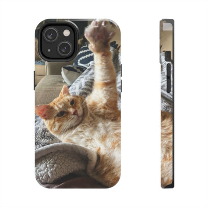 Alfred the Cat's "All In" Phone Case for iPhone - Lightweight, Impact Resistant, Wireless Charging Compatible