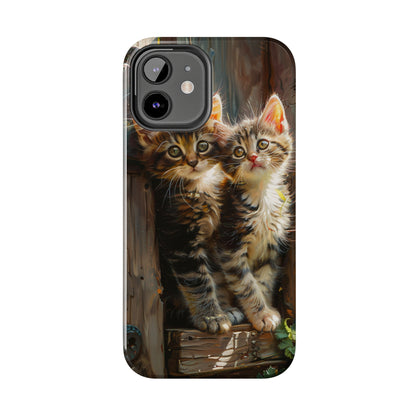 Window of Kittens Phone Case for iPhone - Lightweight, Impact Resistant, Wireless Charging Compatible