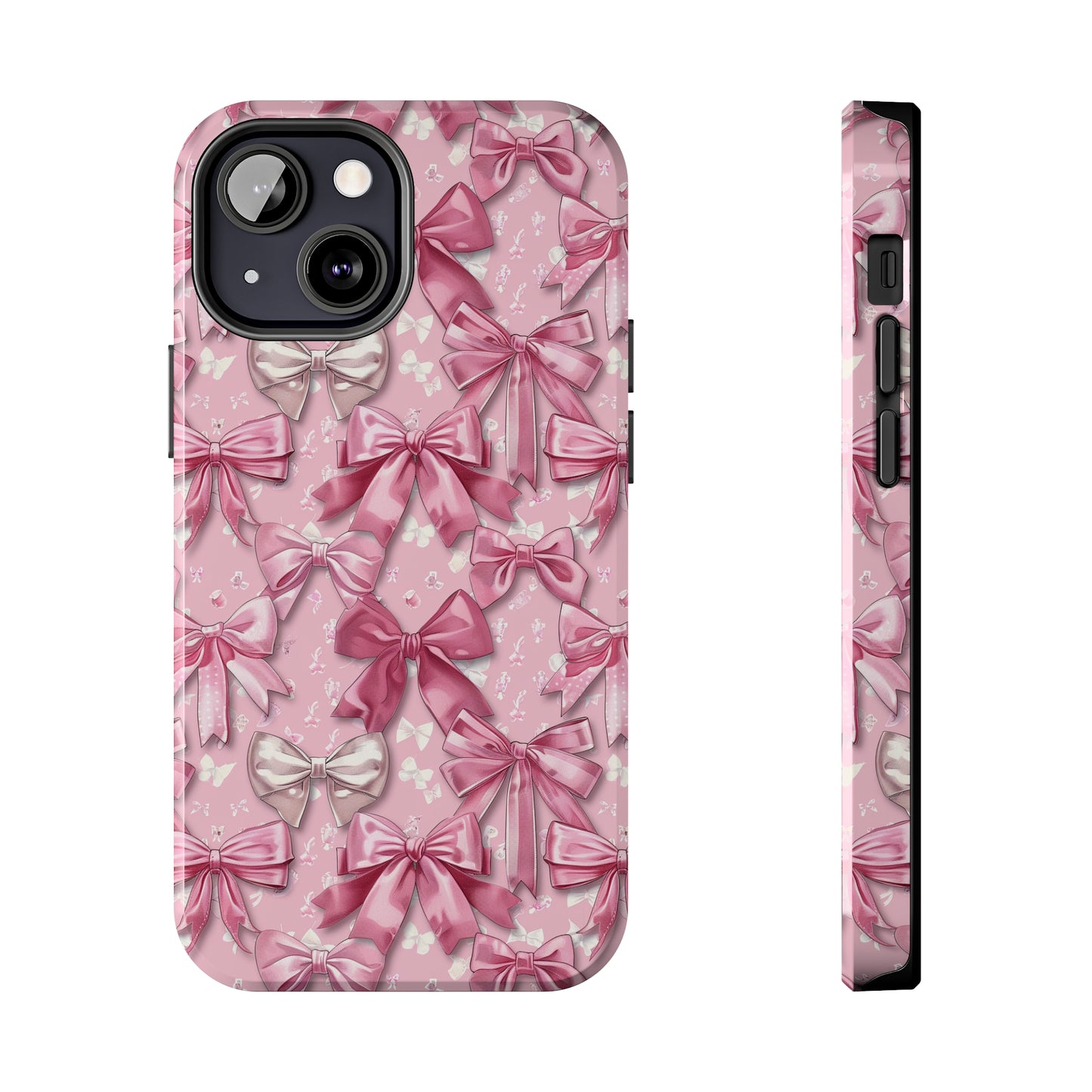 Pink Bows 4 Phone Case for iPhone - Lightweight, Impact Resistant, Wireless Charging Compatible