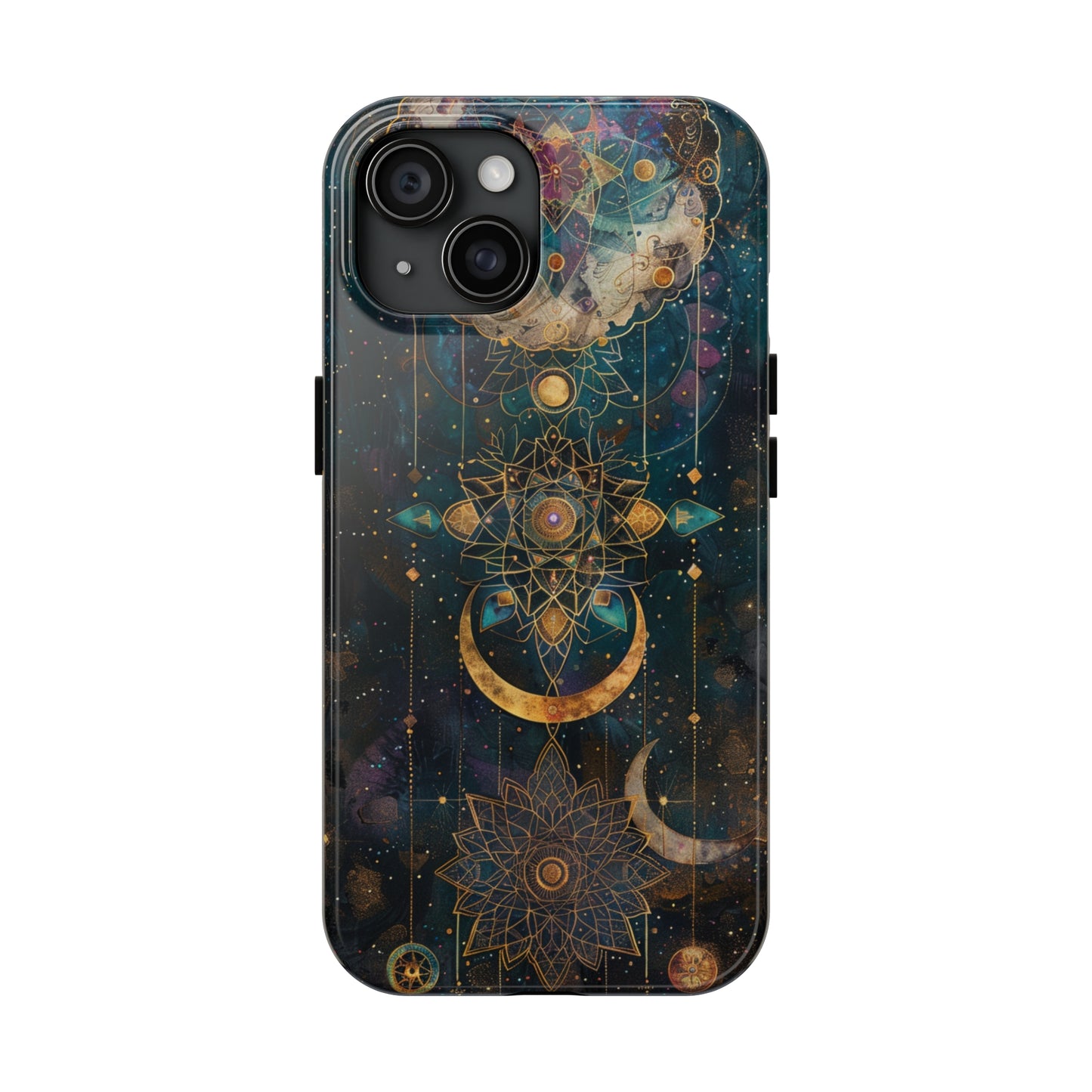 Mandala Pattern Phone Case for iPhone - Lightweight, Impact Resistant, Wireless Charging Compatible