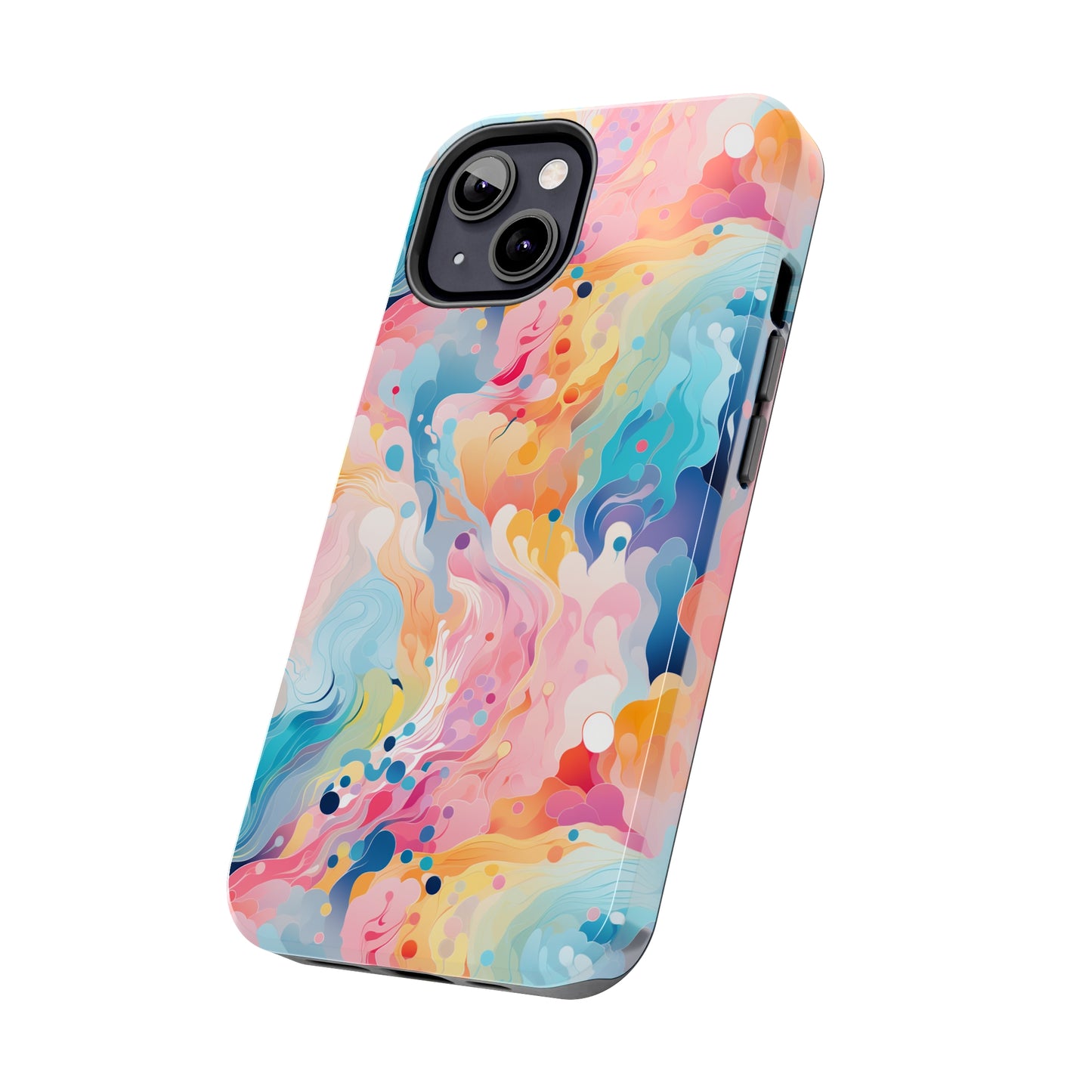 AI Psychedelic Pattern Phone Case for iPhone - Lightweight, Impact Resistant, Wireless Charging Compatible-AI phone case-AI By AJ