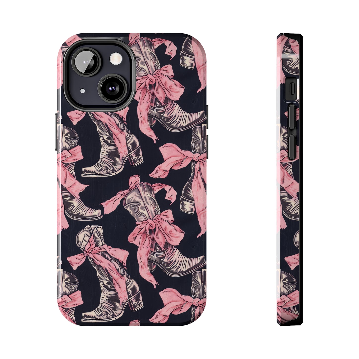 Bows and Boots 3 Phone Case for iPhone - Lightweight, Impact Resistant, Wireless Charging Compatible