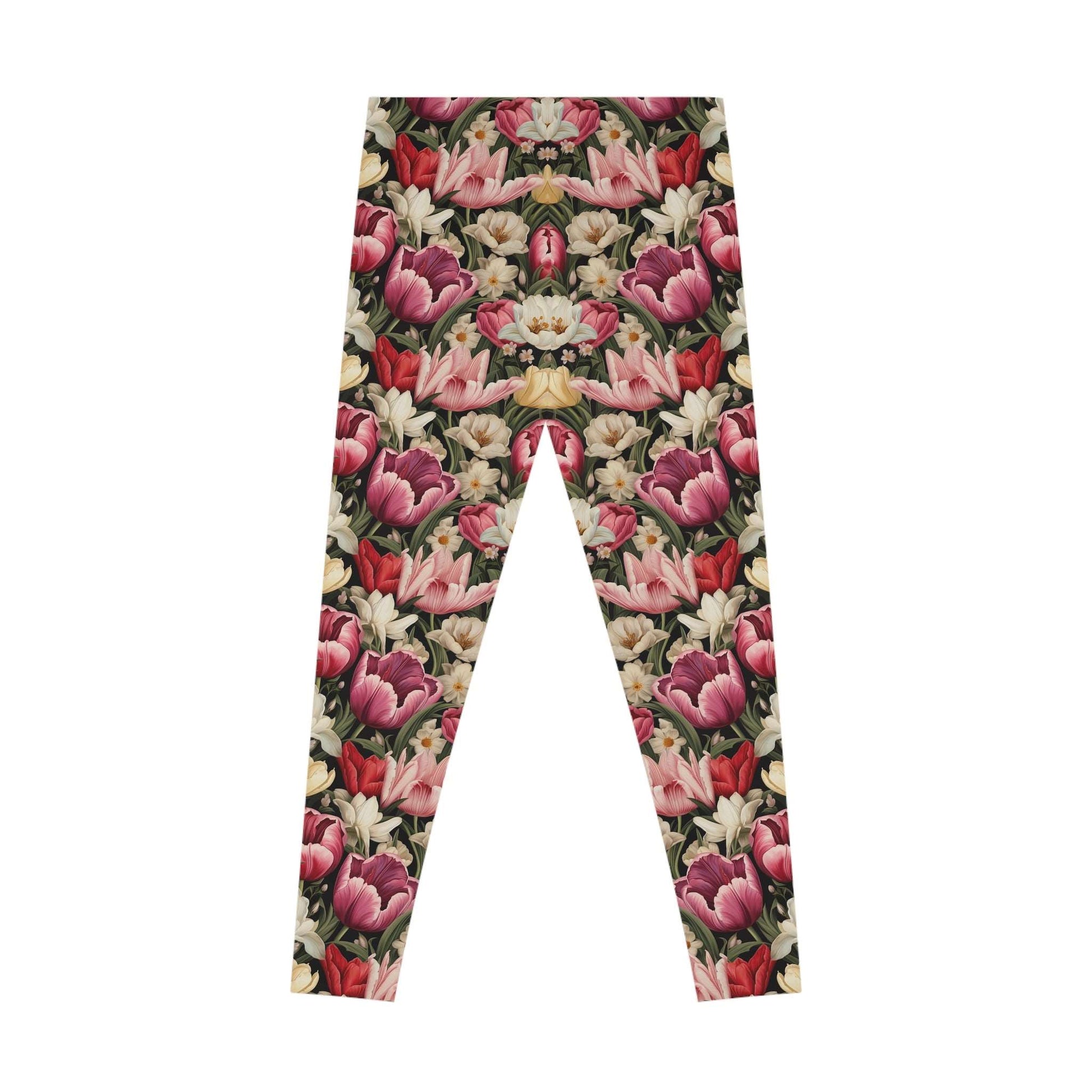 Tulip Flower Leggings - Elegant Comfort for Everyday Style