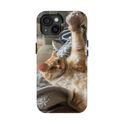 Alfred the Cat's "All In" Phone Case for iPhone - Lightweight, Impact Resistant, Wireless Charging Compatible