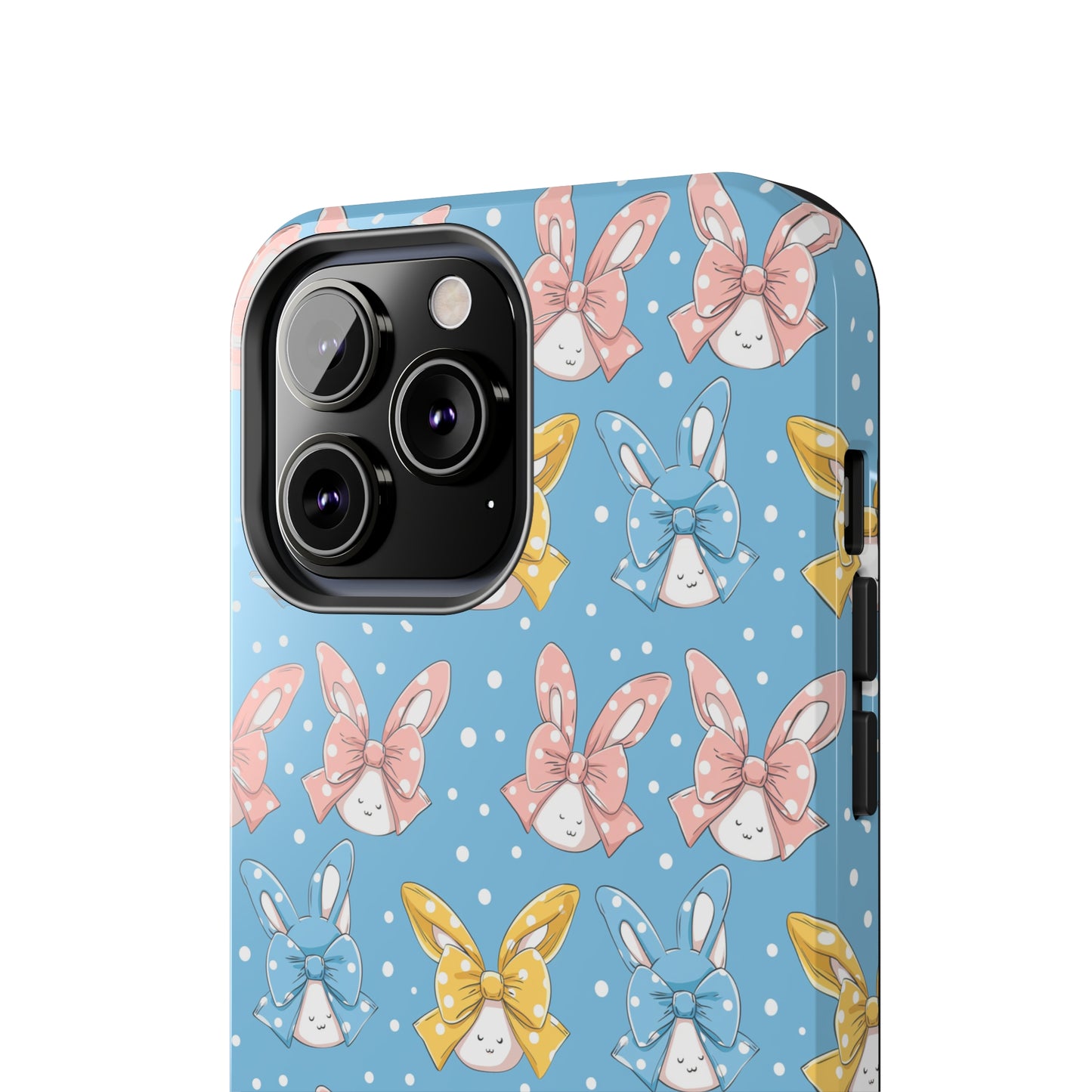 Bunnies and Bows Phone Case for iPhone - Lightweight, Impact Resistant, Wireless Charging Compatible