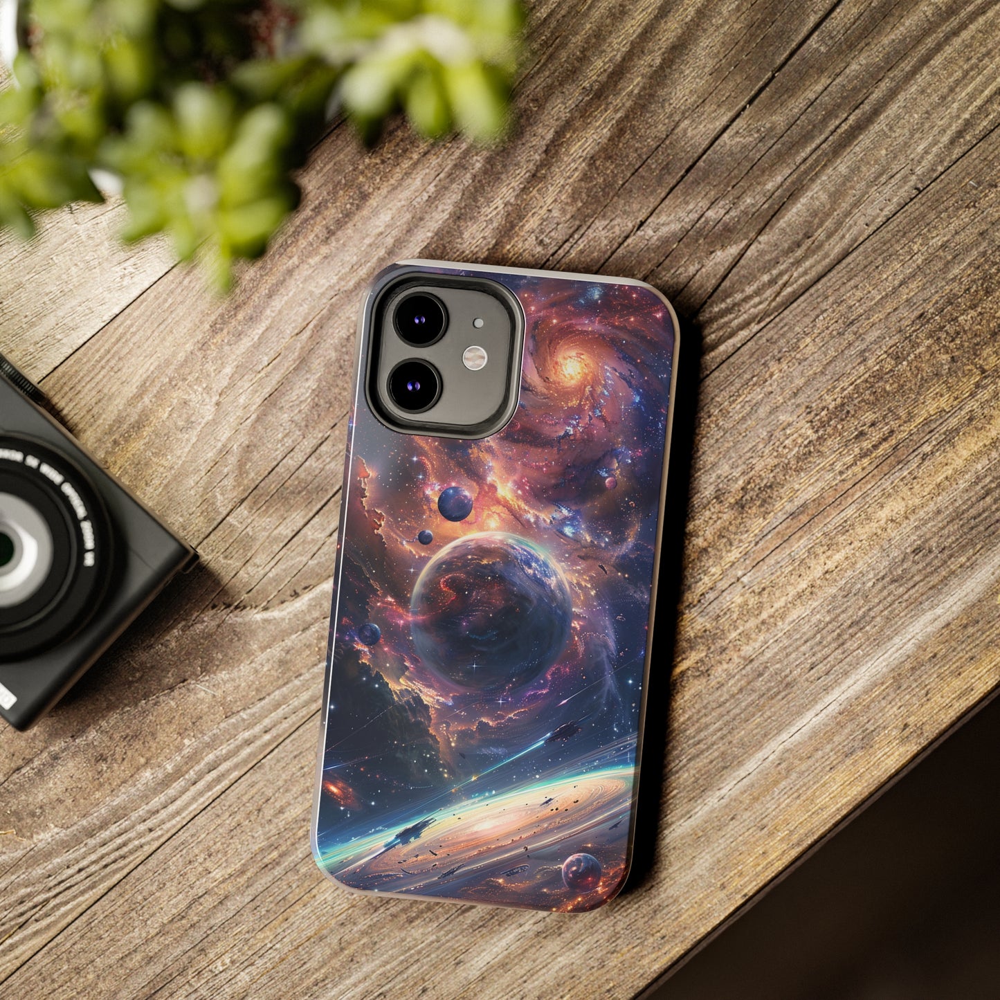 Cosmic Scene Phone Case for iPhone - Lightweight, Impact Resistant, Wireless Charging Compatible