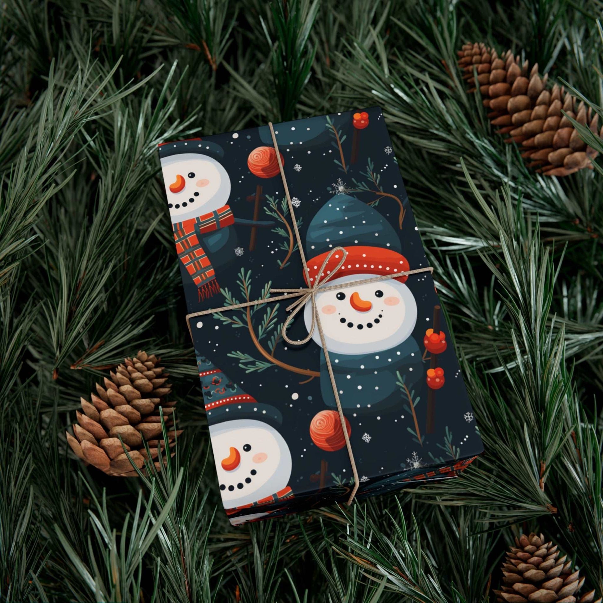 Snowman Wrapping Paper | Holiday Wrapping Paper | Snowman Gift Wrap