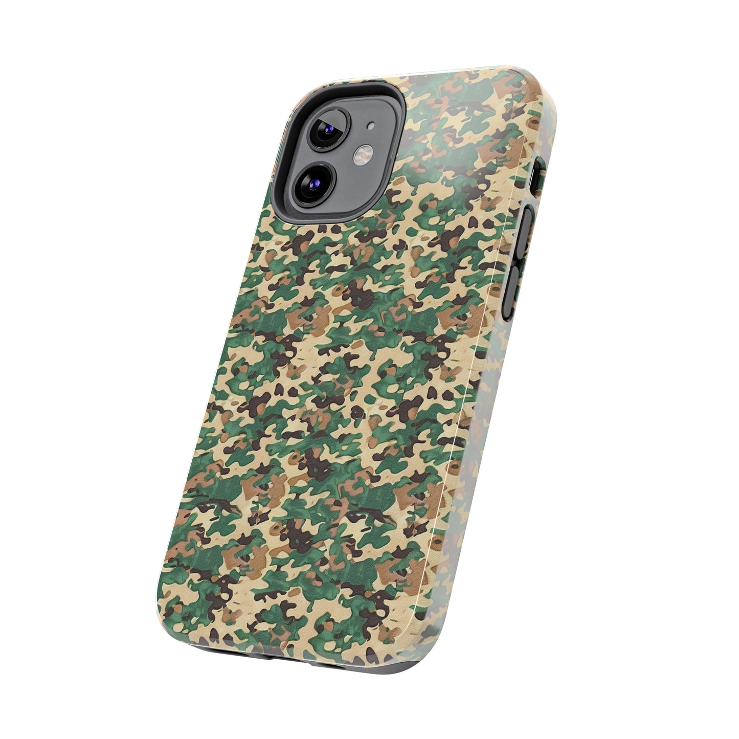 Green Camo Phone Case for iPhone - Lightweight, Impact Resistant, Wireless Charging Compatible