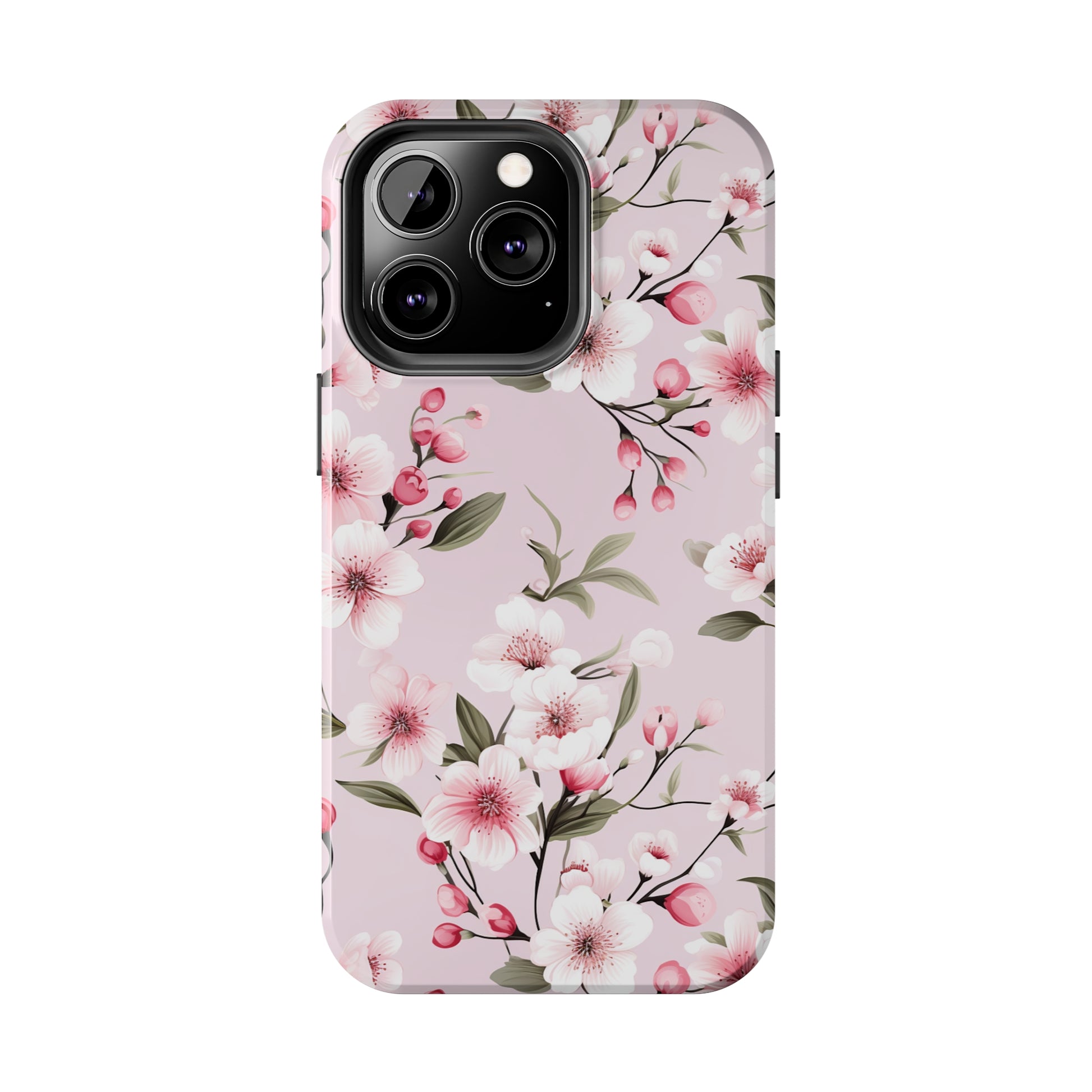 AI Cherry Blossom Pattern Phone Case for iPhone - Lightweight, Impact Resistant, Wireless Charging Compatible-AI phone case-AI By AJ