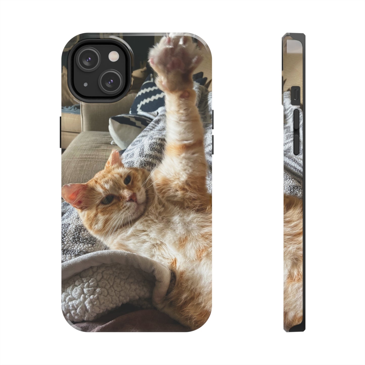 Alfred the Cat's "All In" Phone Case for iPhone - Lightweight, Impact Resistant, Wireless Charging Compatible