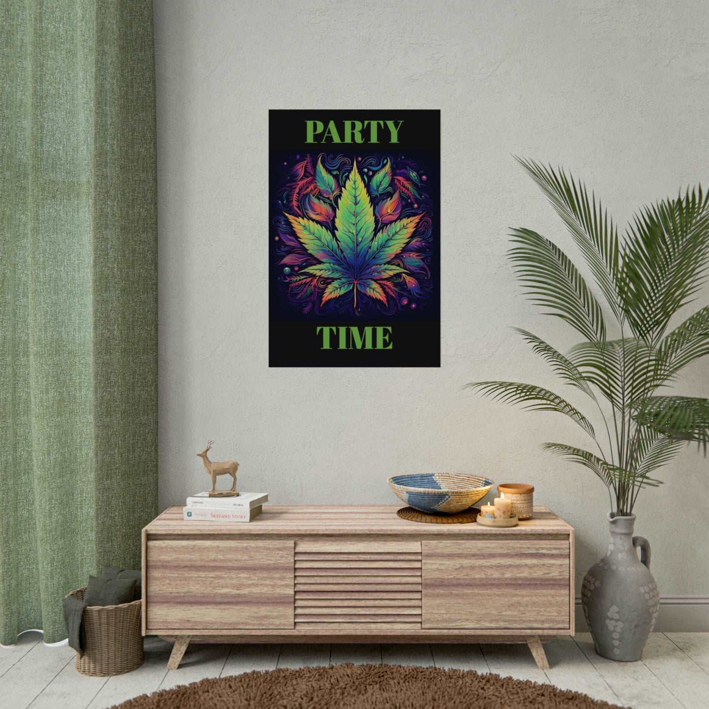 Neon Weed Poster