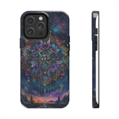 Mandala Pattern Phone Case 3 for iPhone - Lightweight, Impact Resistant, Wireless Charging Compatible