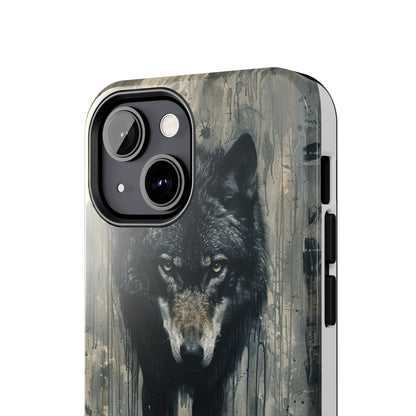 The Arte Povera Style Wolf Phone Case for iPhone - Lightweight, Impact Resistant, Wireless Charging Compatible