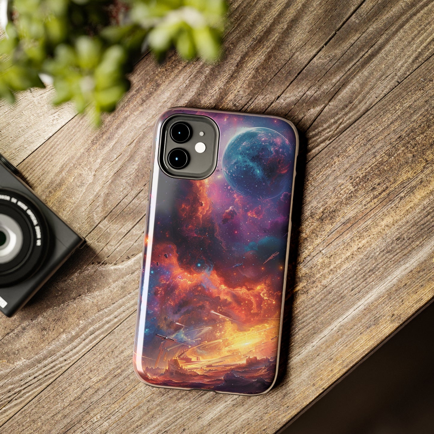 Cosmic Space Phone Case for iPhone - Lightweight, Impact Resistant, Wireless Charging Compatible