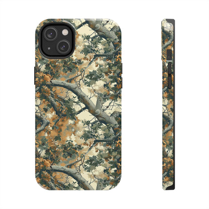 Brown Tree Camo Phone Case for iPhone - Lightweight, Impact Resistant, Wireless Charging Compatible