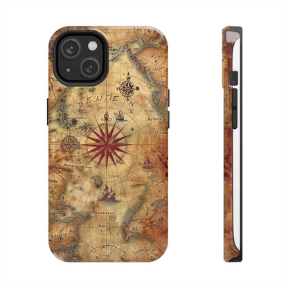 Ancient Cartography Phone Case for iPhone - Lightweight, Impact Resistant, Wireless Charging Compatible