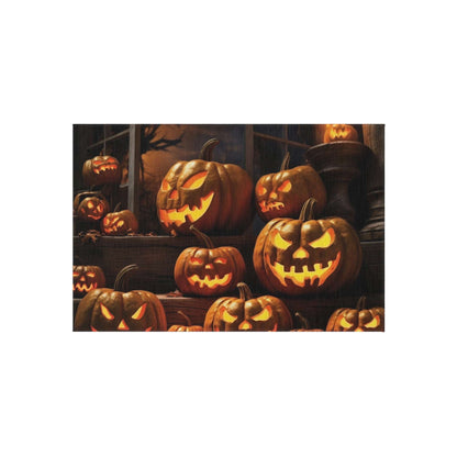 Dance of the Jack-o'-Lanterns Halloween Rug / Halloween Doormat