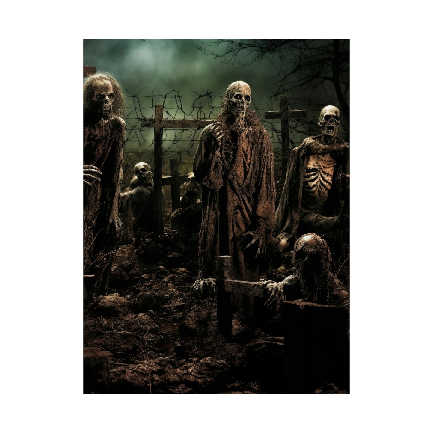 Zombie Apocalypse Poster, Zombie Poster, Halloween Decor for your home, Halloween Art, Zombie Art, Happy Halloween