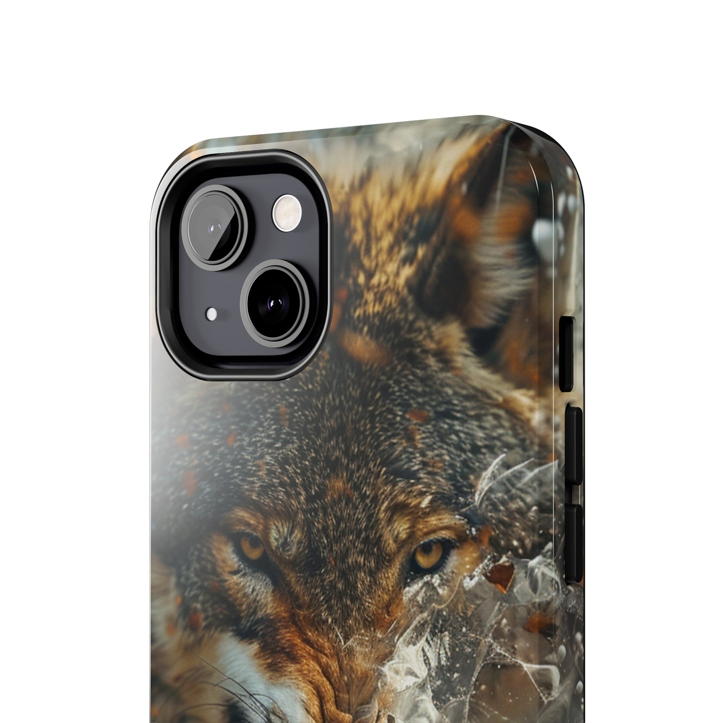 Wolf Ripping Through Phone Case for iPhone - Lightweight, Impact Resistant, Wireless Charging Compatible