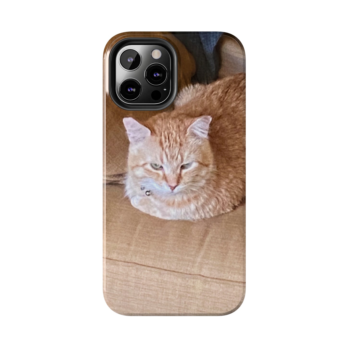 Alfred the Cat's "Couch Potato" Phone Case for iPhone - Lightweight, Impact Resistant, Wireless Charging Compatible