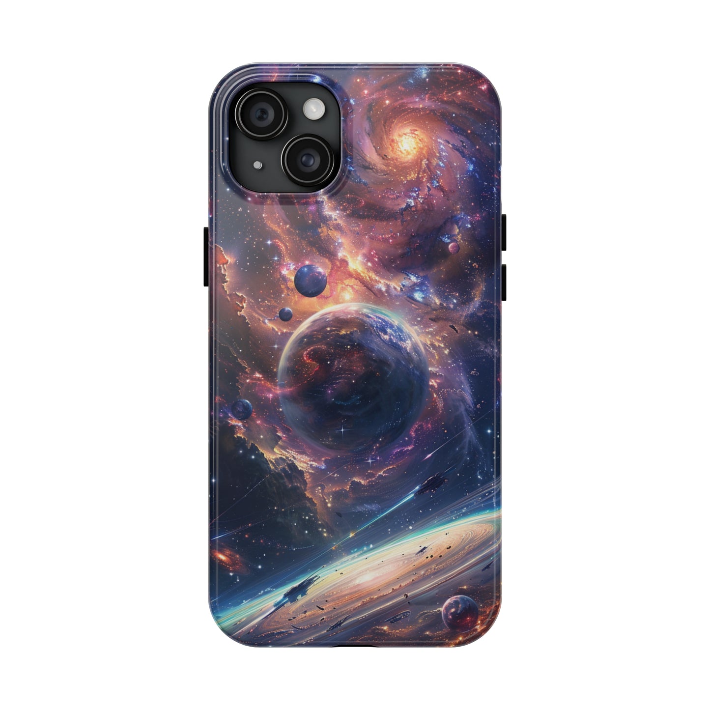 Cosmic Scene Phone Case for iPhone - Lightweight, Impact Resistant, Wireless Charging Compatible