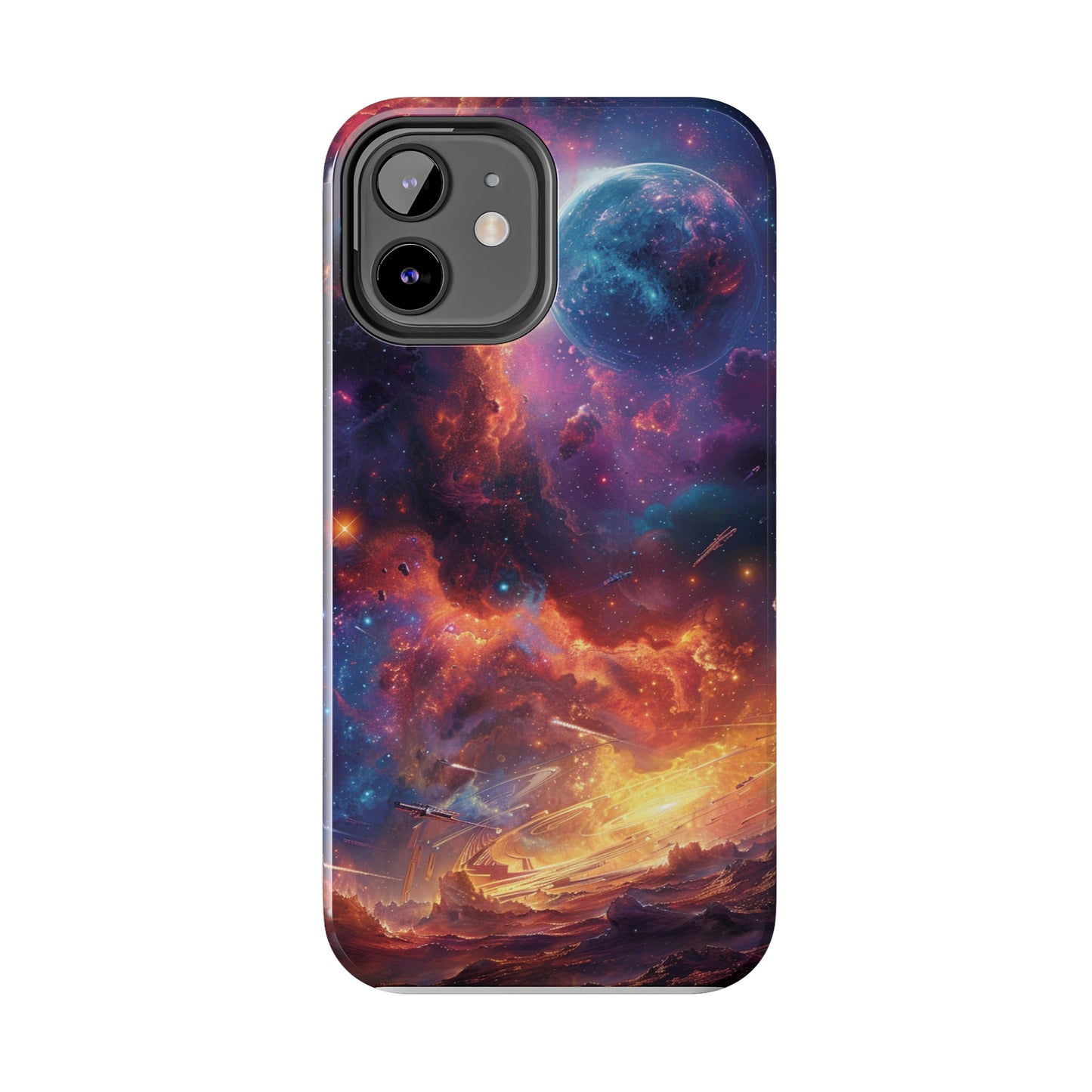 Cosmic Space Phone Case for iPhone - Lightweight, Impact Resistant, Wireless Charging Compatible