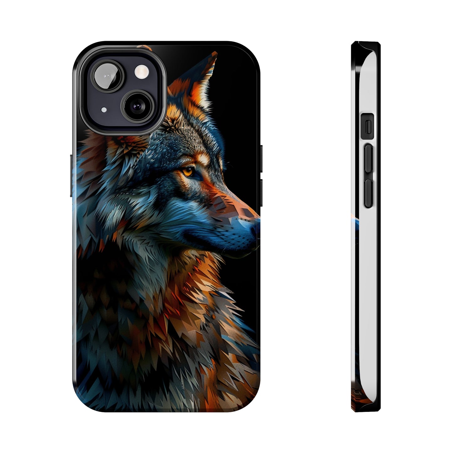 Biomorphism Style Wolf Phone Case 2 for iPhone - Lightweight, Impact Resistant, Wireless Charging Compatible