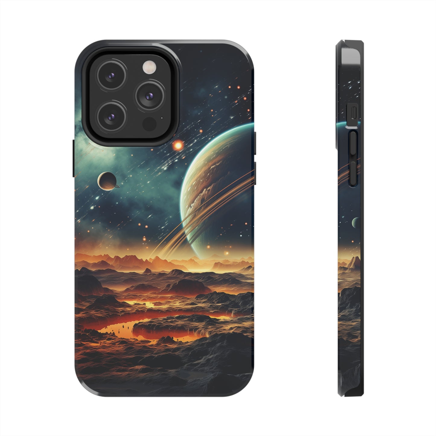 Space Phone Case for iPhone - Lightweight, Impact Resistant, Wireless Charging Compatible