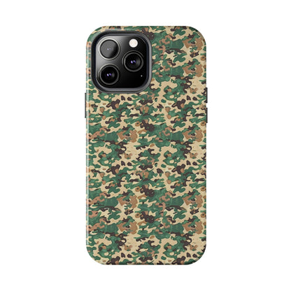 Green Camo Phone Case for iPhone - Lightweight, Impact Resistant, Wireless Charging Compatible