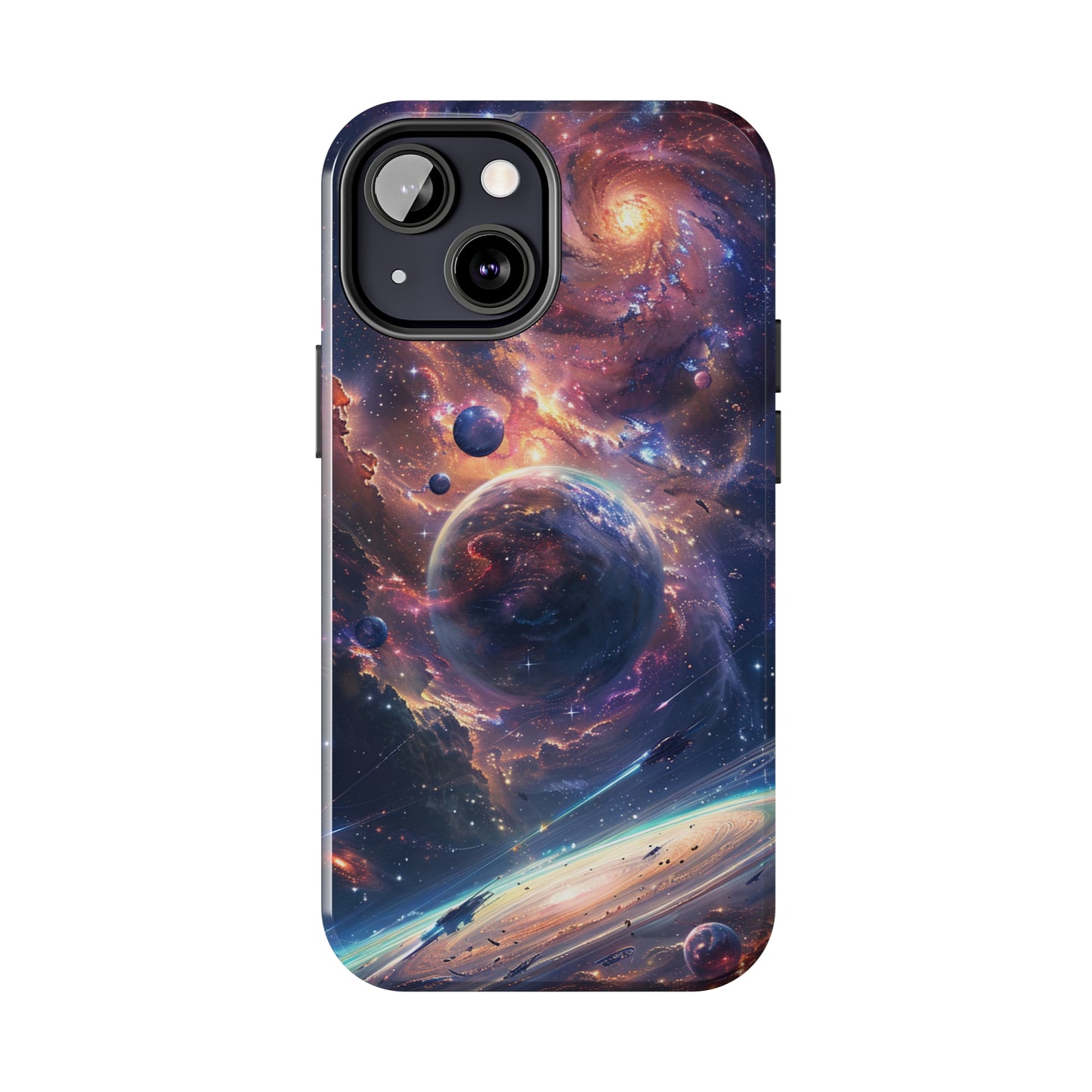 Cosmic Scene Phone Case for iPhone - Lightweight, Impact Resistant, Wireless Charging Compatible