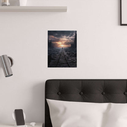 Railroad to nowhere Satin Poster | AI Poster | Abstract Art