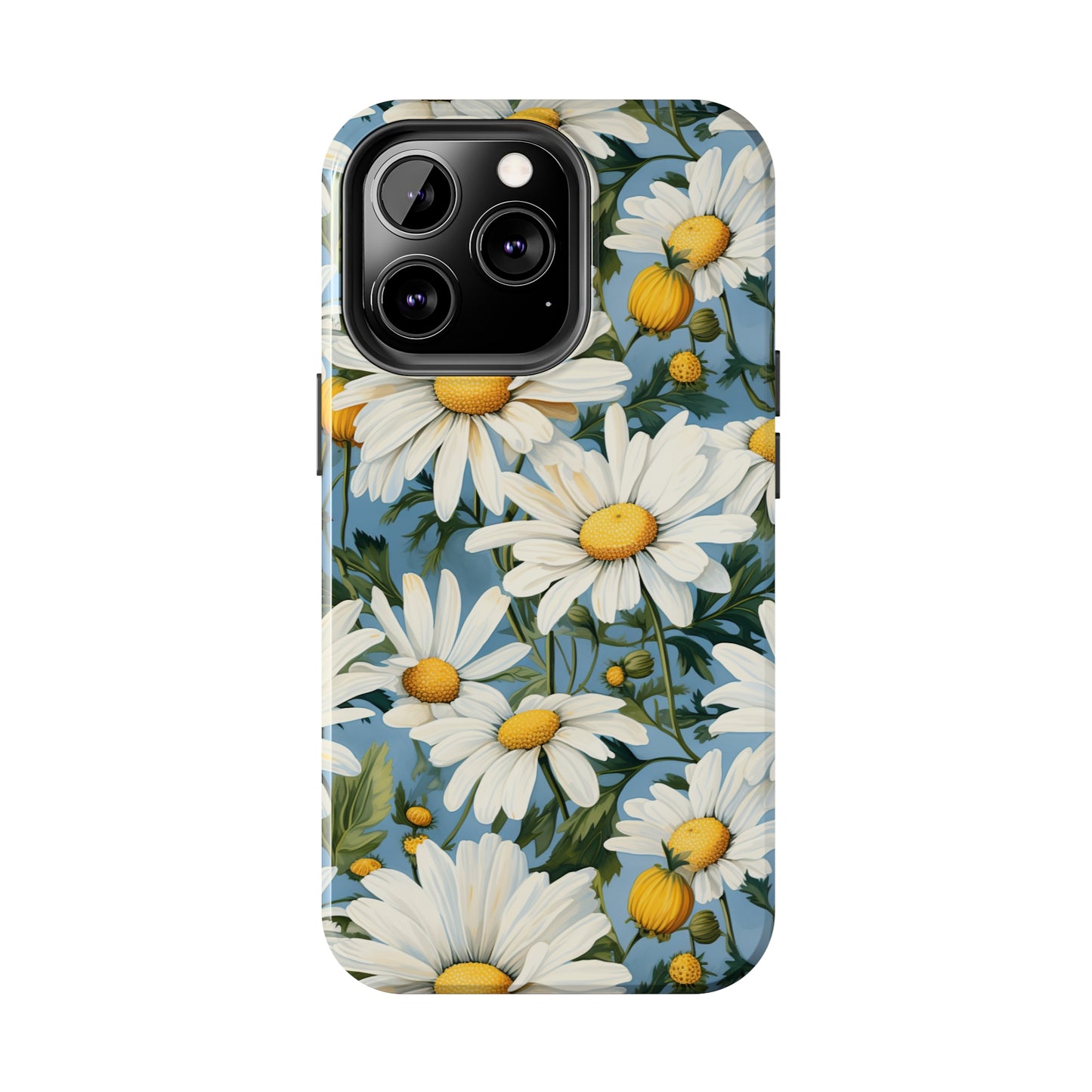 AI Daisy Pattern Phone Case for iPhone - Lightweight, Impact Resistant, Wireless Charging Compatible-AI phone case-AI By AJ