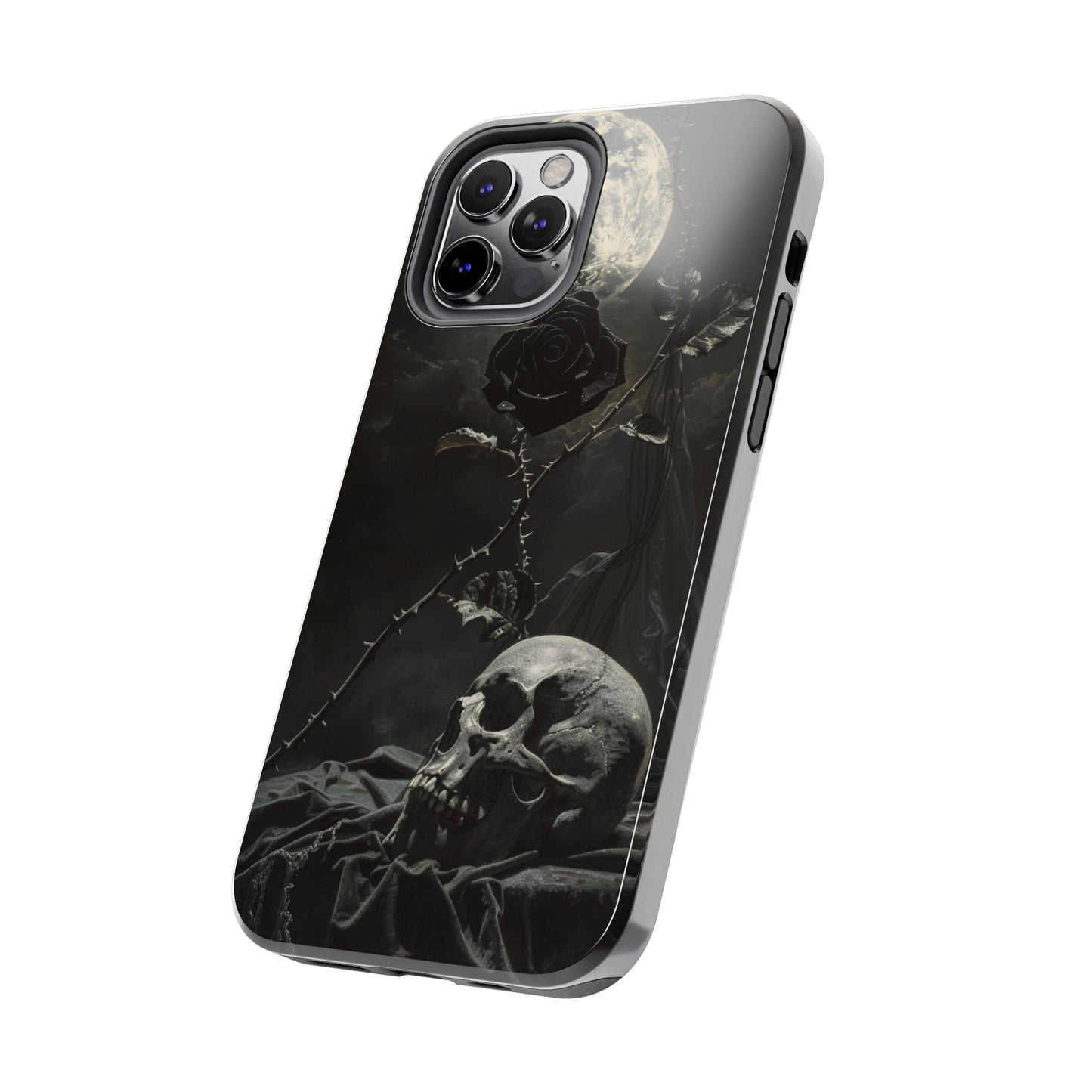 Gothic Elegance Phone Case for iPhone - Lightweight, Impact Resistant, Wireless Charging Compatible