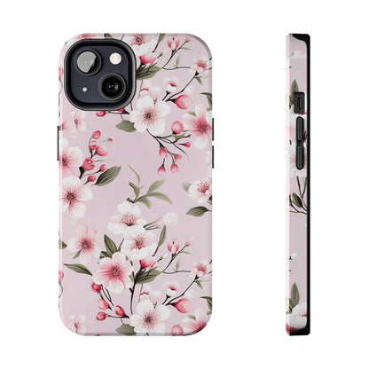 AI Cherry Blossom Pattern Phone Case for iPhone - Lightweight, Impact Resistant, Wireless Charging Compatible-AI phone case-AI By AJ