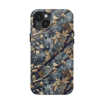 Gray Camo Phone Case for iPhone - Lightweight, Impact Resistant, Wireless Charging Compatible