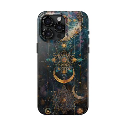 Mandala Pattern Phone Case for iPhone - Lightweight, Impact Resistant, Wireless Charging Compatible