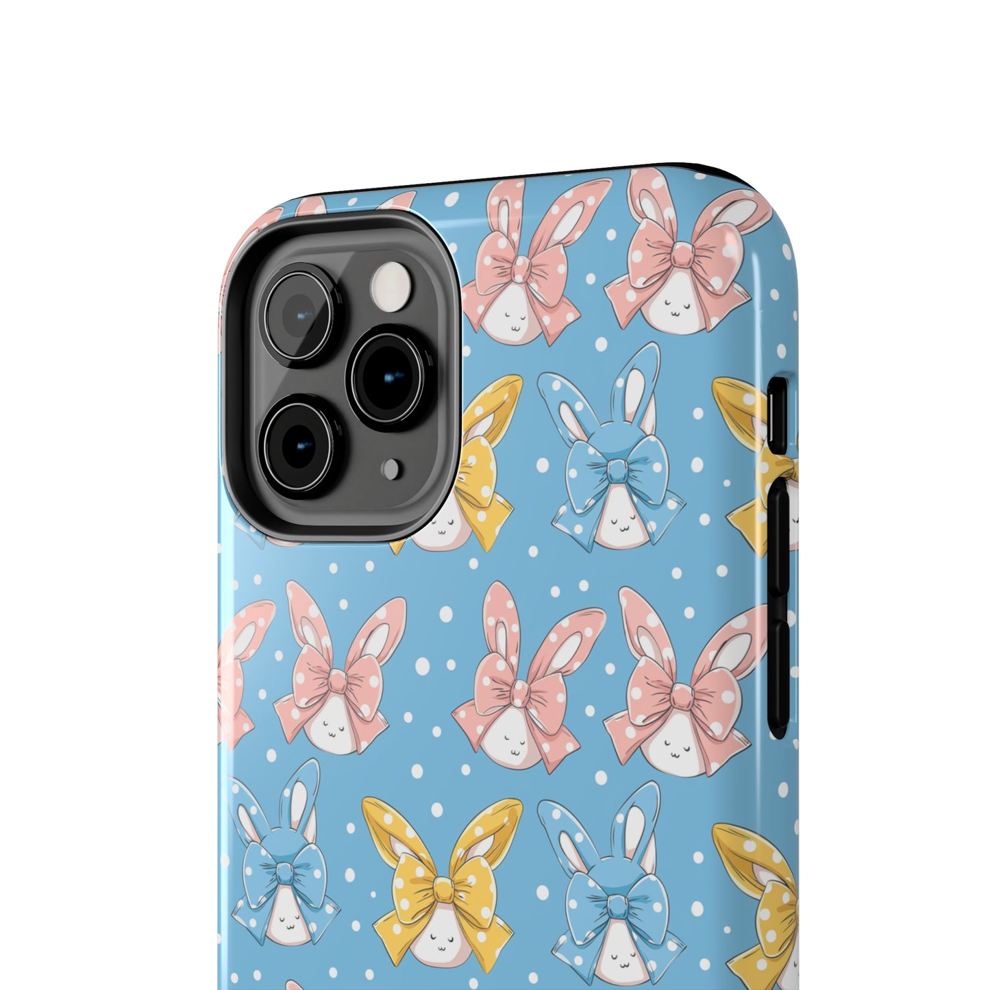 Bunnies and Bows Phone Case for iPhone - Lightweight, Impact Resistant, Wireless Charging Compatible