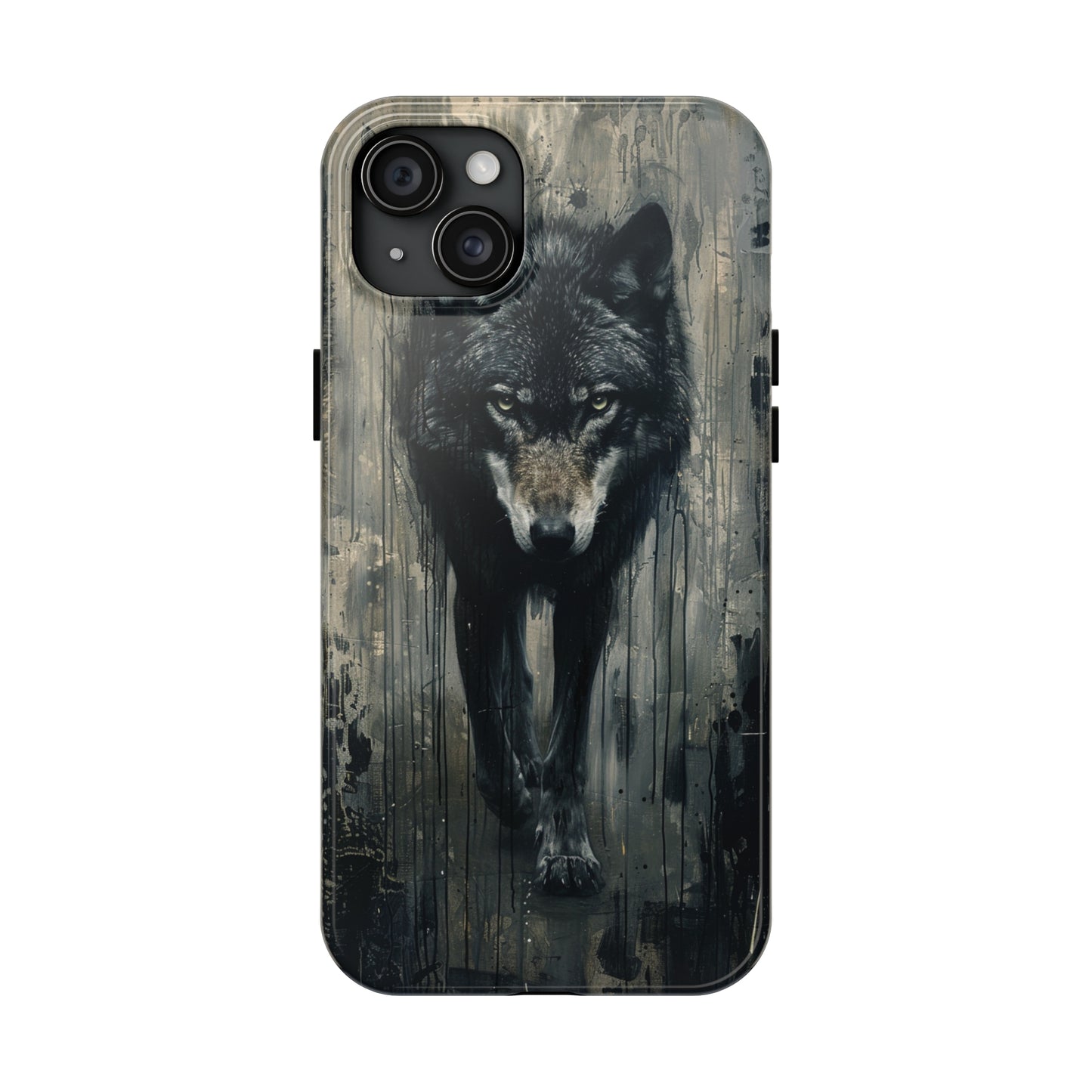 The Arte Povera Style Wolf Phone Case for iPhone - Lightweight, Impact Resistant, Wireless Charging Compatible