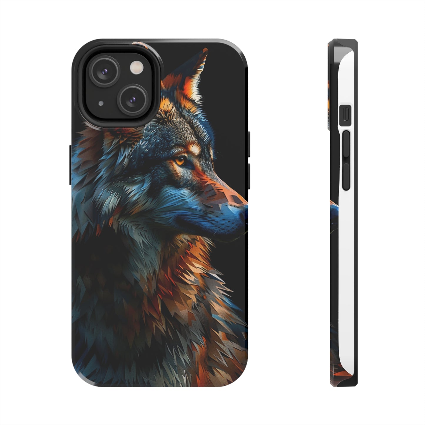 Biomorphism Style Wolf Phone Case 2 for iPhone - Lightweight, Impact Resistant, Wireless Charging Compatible