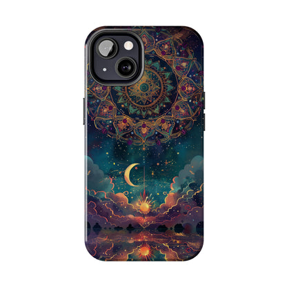 Mandala Pattern Phone Case 2 for iPhone - Lightweight, Impact Resistant, Wireless Charging Compatible