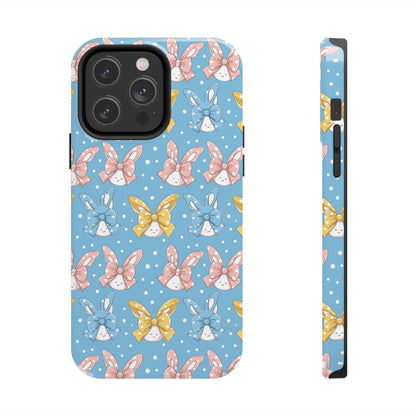 Bunnies and Bows Phone Case for iPhone - Lightweight, Impact Resistant, Wireless Charging Compatible