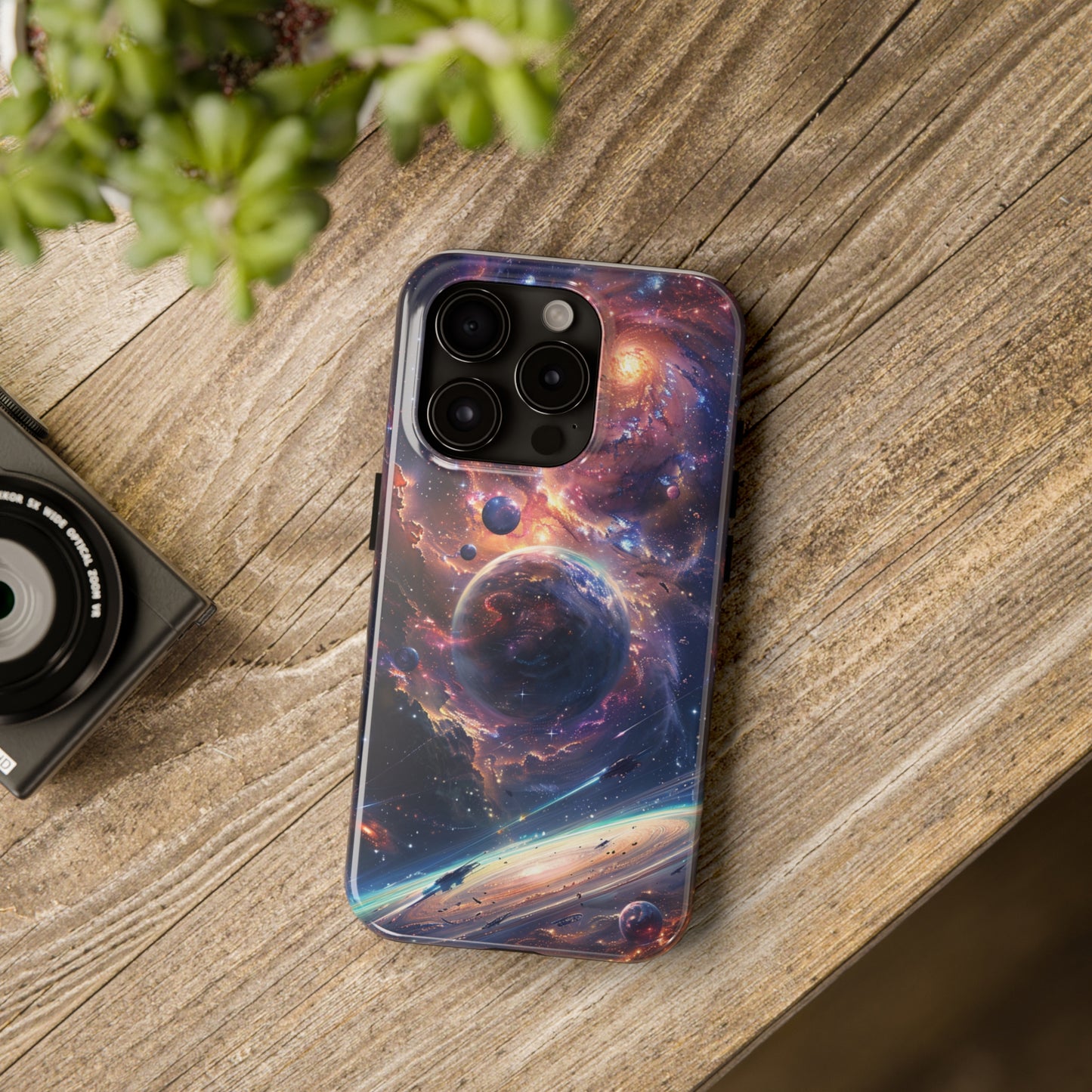 Cosmic Scene Phone Case for iPhone - Lightweight, Impact Resistant, Wireless Charging Compatible