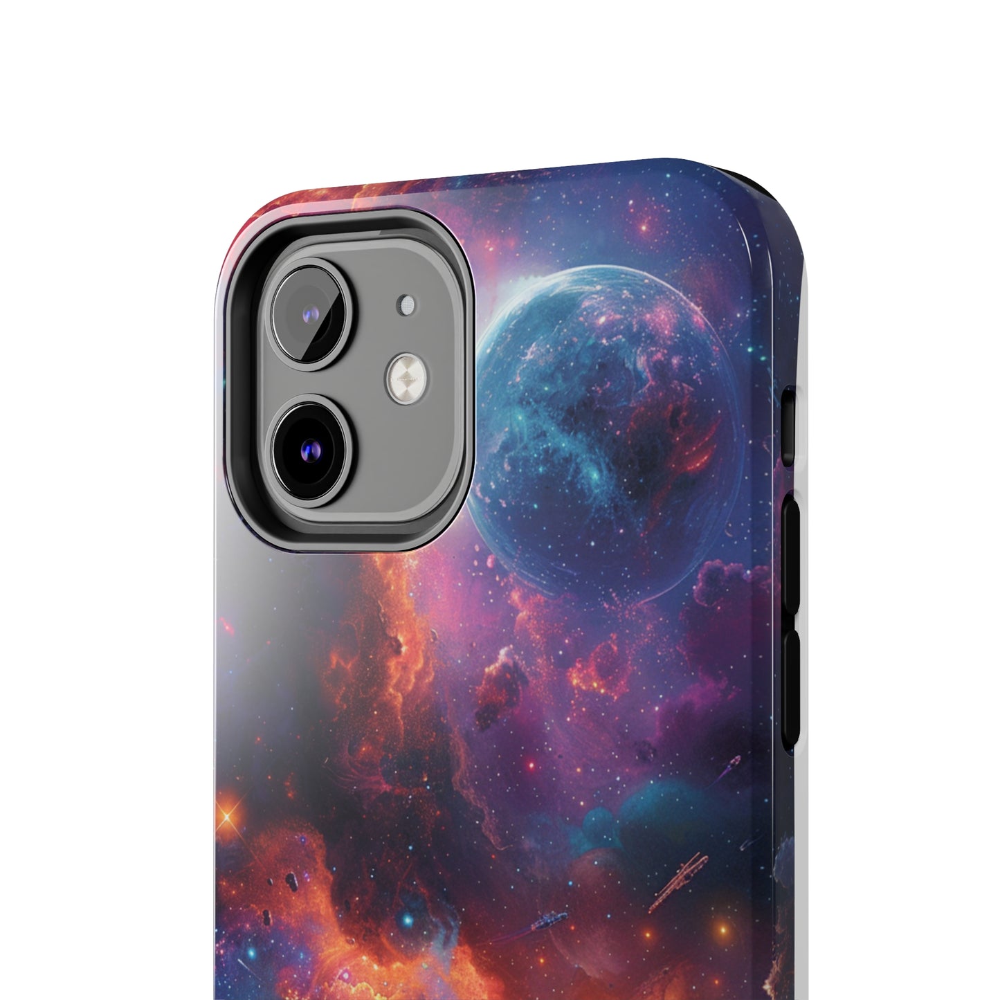 Cosmic Space Phone Case for iPhone - Lightweight, Impact Resistant, Wireless Charging Compatible